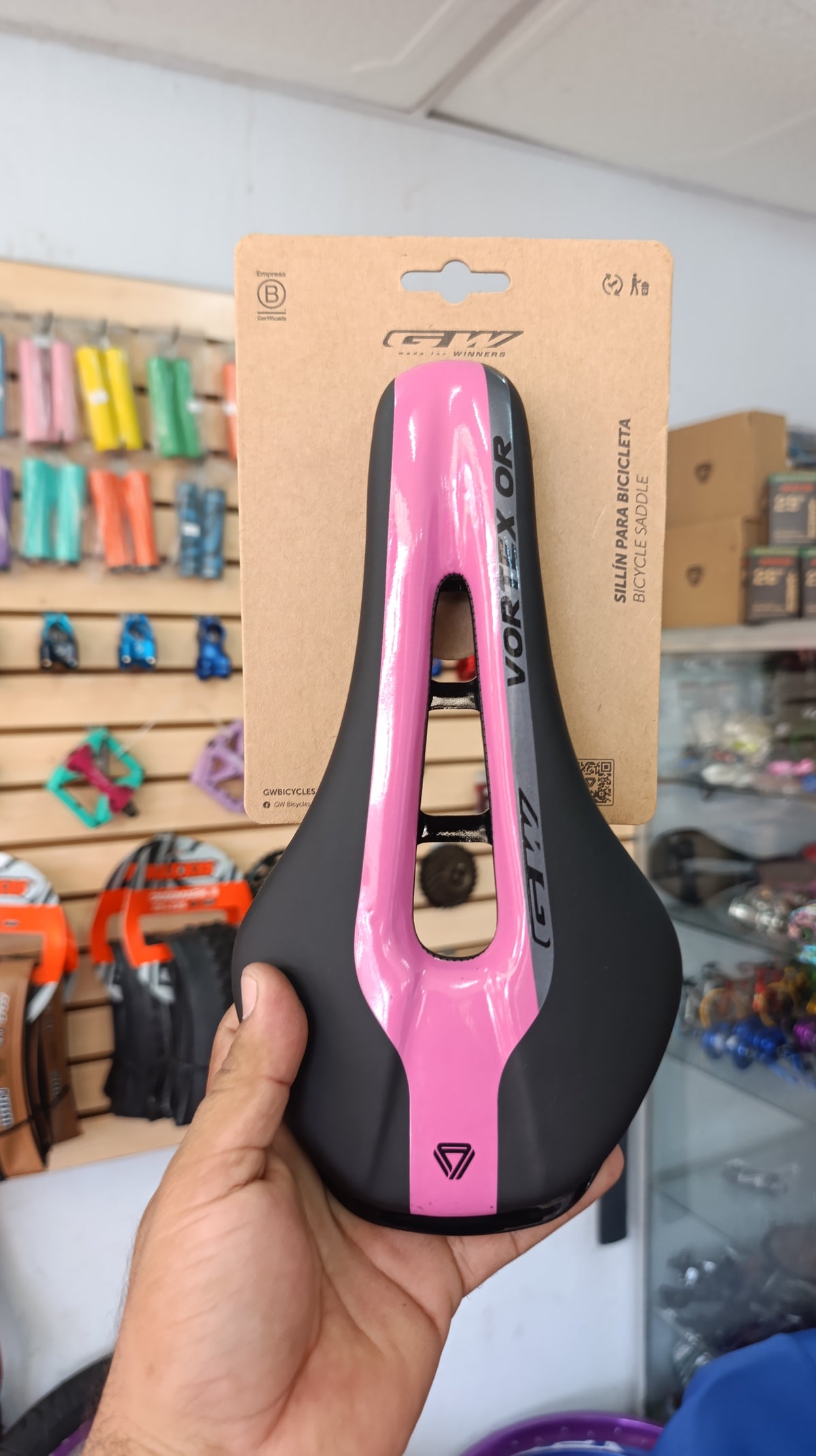 ASIENTO RUTA/MTB AF 141MM VORTEX OR GW ROSADO